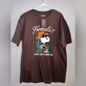 Exclusive Formula 1 x Peanuts United States Grand Prix 2025 Tshirt - NWT